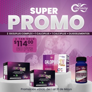 SUPER PROMO MAMÁ  2 EKOLPLUS COMPLEX + 1 CALCIPLUS + 1 OLIGOELEMENTOS