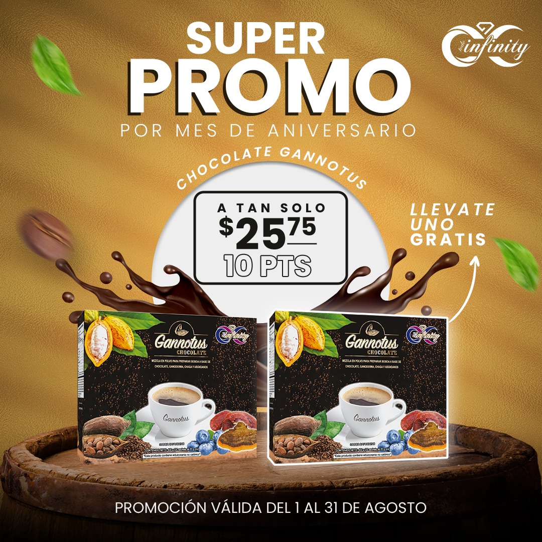 SUPER PROMO GANNOTUS CHOCOLATE + 1 GRATIS