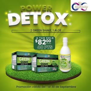 POWER DETOX GREEN SHAKE + ALOE