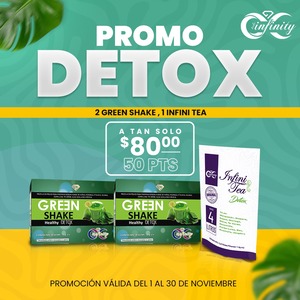 PROMO DETOX GREEN SHAKE + INFINI TEA