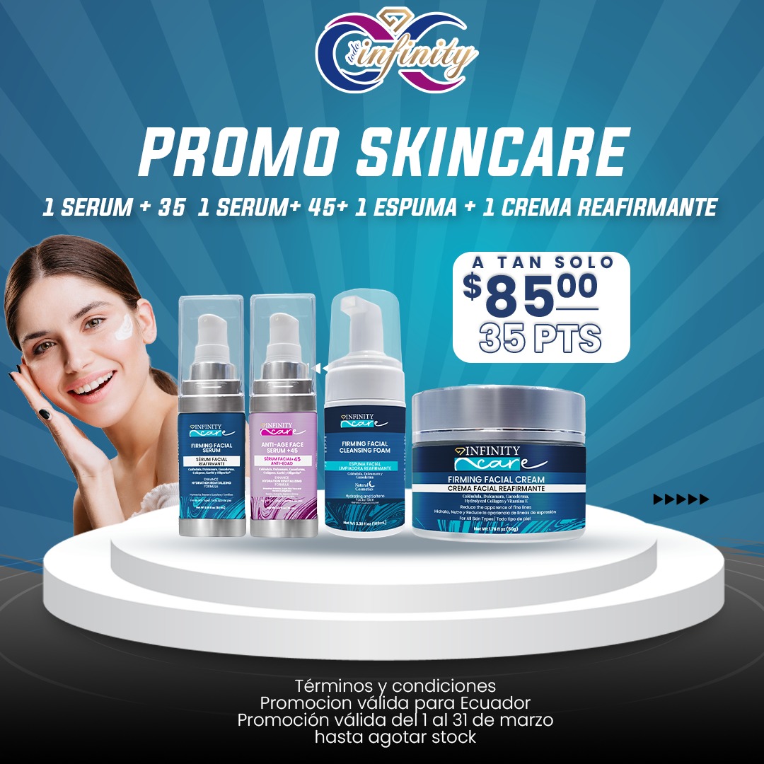 PROMO SKINCARE - 1 SERUM +35 - 1 SERUM +45 + 1 ESPUMA FACIAL + 1 CREMA REAF.