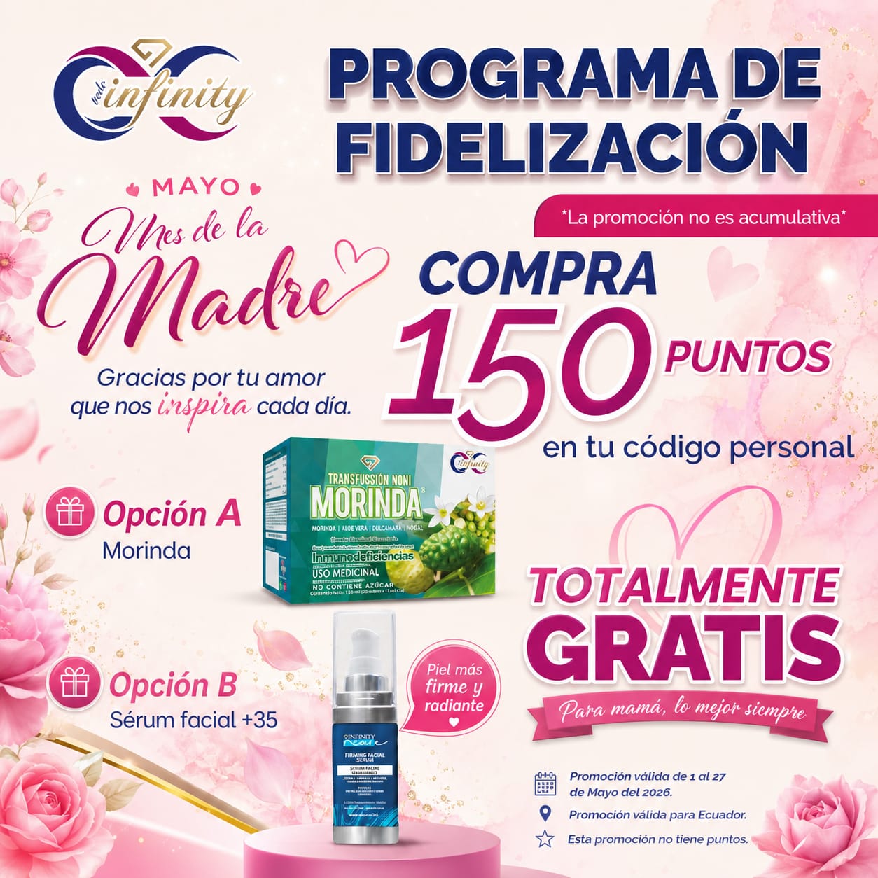 PROG. FIDELIZACION MAYO MORINDA O SERUM +35